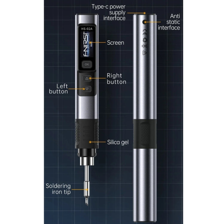 FNIRSI Portable Constant Temperature Soldering Iron Set, Model: HS-02A Standard 6 Head
