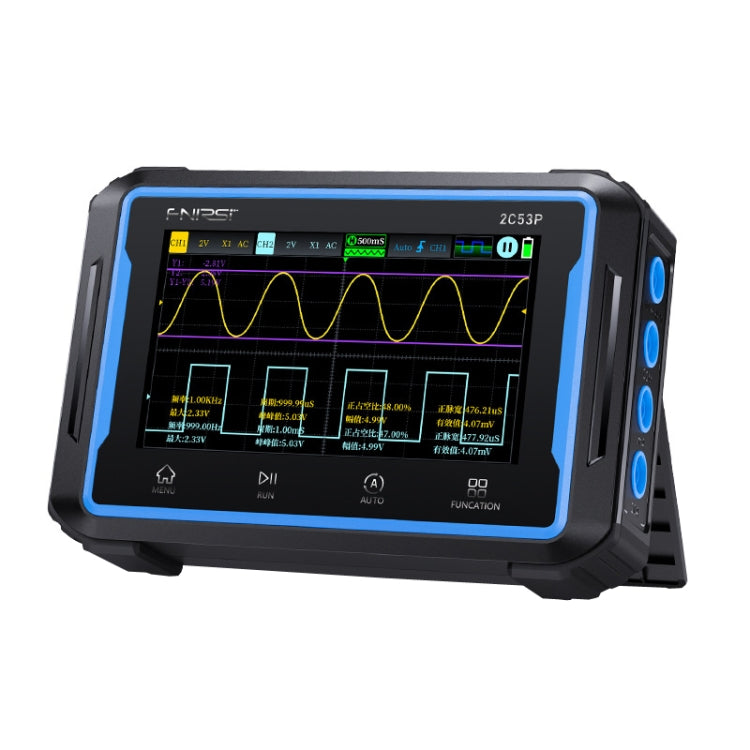 FNIRSI 2C53P Dual Channel Flat Panel Digital Oscilloscope Multimeter Signal Generator 3 In 1(Black) - free shipping - PMC Jewellery - Order now!