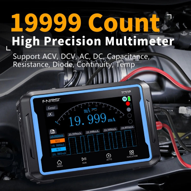 FNIRSI 2C53P Dual Channel Flat Panel Digital Oscilloscope Multimeter Signal Generator 3 In 1(Black) - free shipping - PMC Jewellery - Order now!