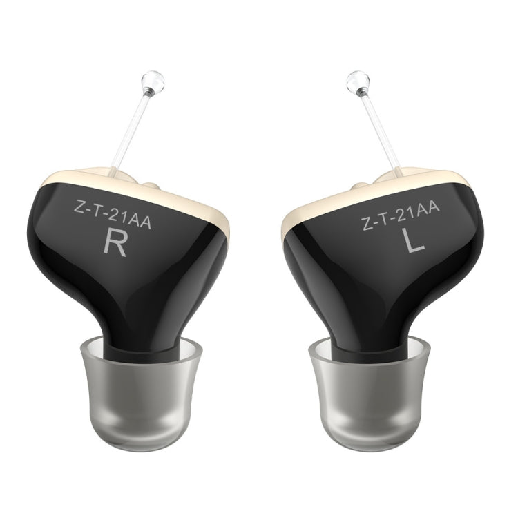 1pair Invisible In-Ear Hearing Aid Sound Amplifier For The Elderly And Hearing Impaired(Black)