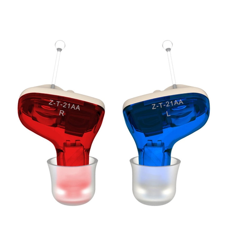 1pair Invisible In-Ear Hearing Aid Sound Amplifier For The Elderly And Hearing Impaired(Red and Blue)