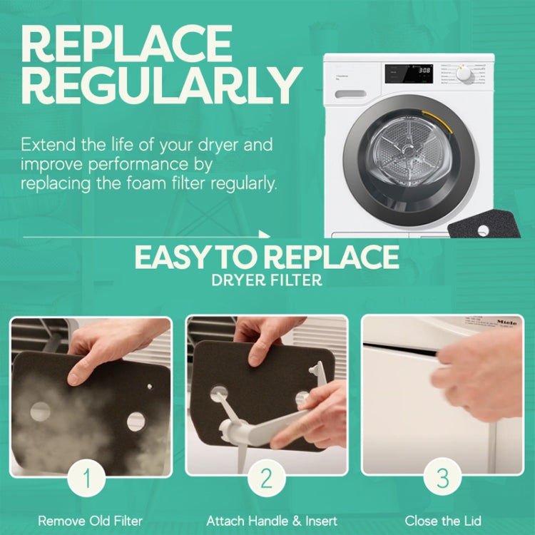 For Miele T1 9164761 Heat Pump Tumble Dryer Filter Replacement - Dryers & Accessories by PMC TechLife | Online Shopping South Africa | PMC TechLife | Buy Now Pay Later Mobicred