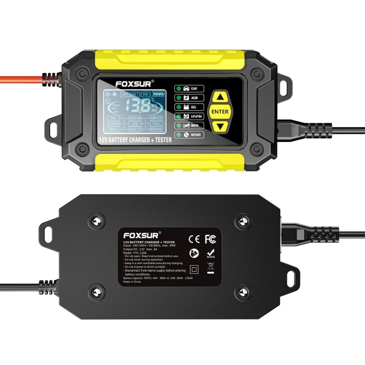 FOXSUR Cars Motorcycles 12V Lithium Cattery Charger With Battery Detection(AU Plug)