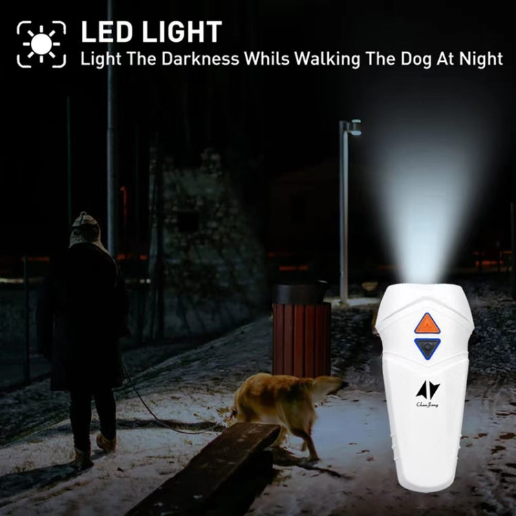 Chanfong Ultrasonic Handheld Dog Repeller Portable Dual Probe High Power Stop Barker(White) - Training Aids by Chanfong | Online Shopping South Africa | PMC TechLife | Buy Now Pay Later Mobicred