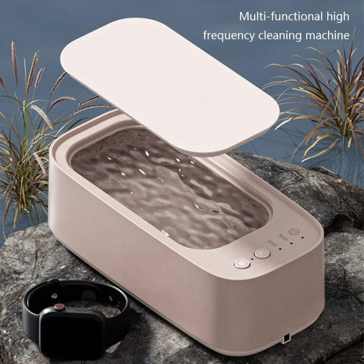 Electrical Ultrasonic Cleaner 3-speed Timing Jewelry Watches Braces Eyeglasses Cleaning Device(White)