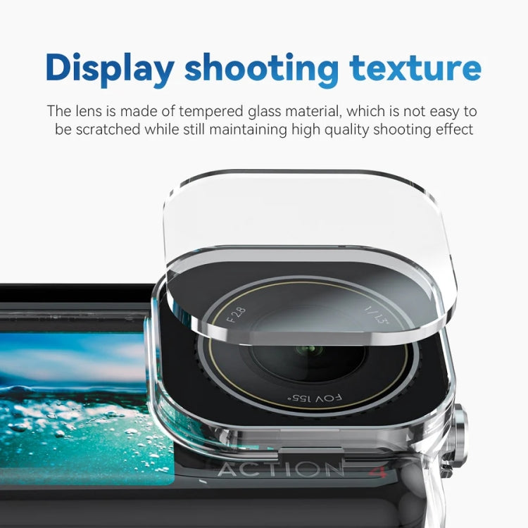 For DJI Osmo Action 3 / 4 TELESIN OA-WTP-003 45m Waterproof Shell Sealed Diving Case - Case & Bags by TELESIN | Online Shopping South Africa | PMC Jewellery | Buy Now Pay Later Mobicred