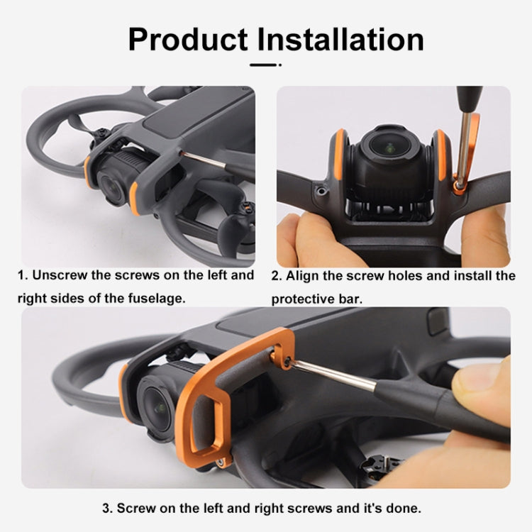 For DJI Avata 2 CQT Aluminum Alloy Drone Gimbal Lens Anti-collision Bumper(Orange) - Other by CQT | Online Shopping South Africa | PMC Jewellery | Buy Now Pay Later Mobicred