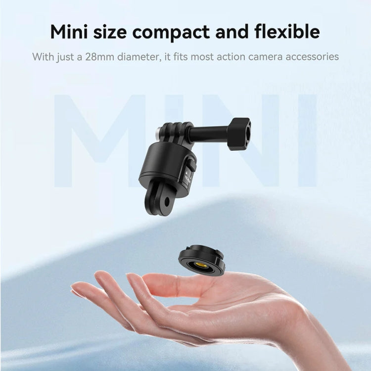 TELESIN CQM-001 Universal Magnetic Quick Release Adapter Kit For Sports Cameras(Black)