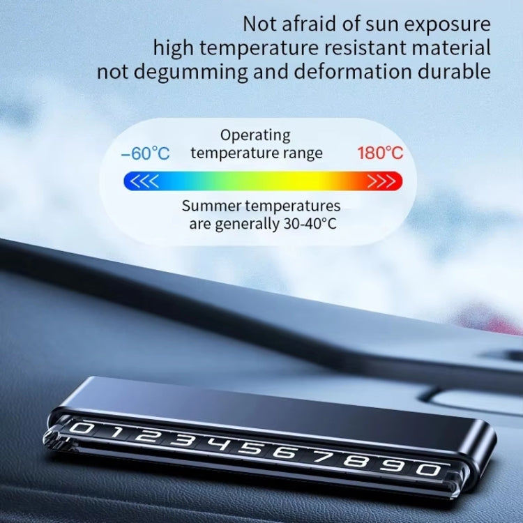 Metal Hidden Temporary Parking Number Plate Ornaments, Color: Dual Number Silver - Parking Card by PMC TechLife | Online Shopping South Africa | PMC TechLife | Buy Now Pay Later Mobicred