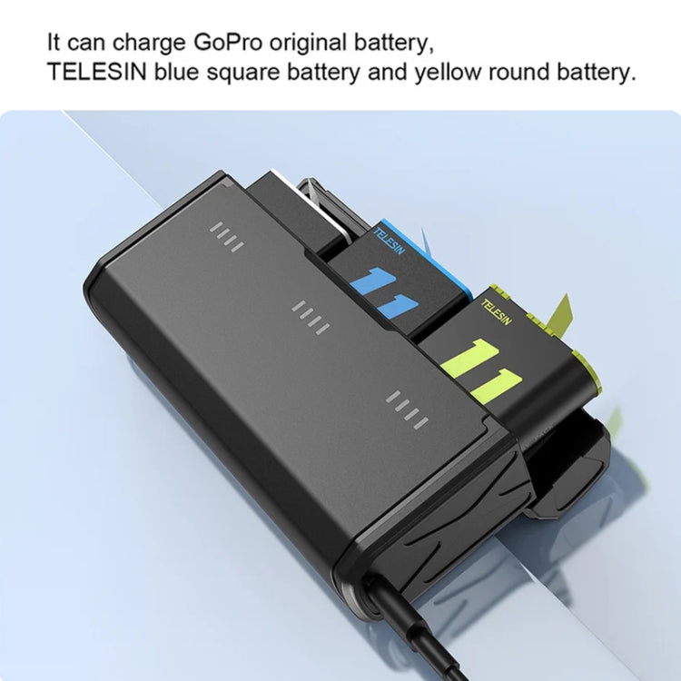 TELESIN GP-HPB-012 Pocket Multifunctional Storage Charging Box For GoPro HERO12 Black / HERO11 Black / HERO10 Black / HERO9 Black(Single Charging Box) - free shipping - PMC Jewellery - Order now!
