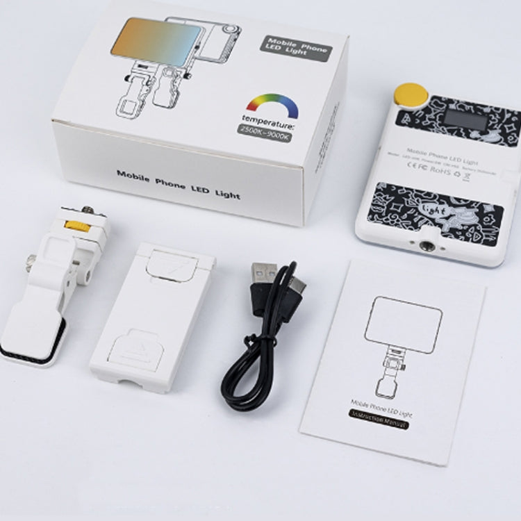 60 LEDs Rechargeable Clip Fill Light With Front & Back Clip Adjusted 3 Light Modes For Phone, Spec: B Type White - Selfie Light by PMC TechLife | Online Shopping South Africa | PMC TechLife | Buy Now Pay Later Mobicred