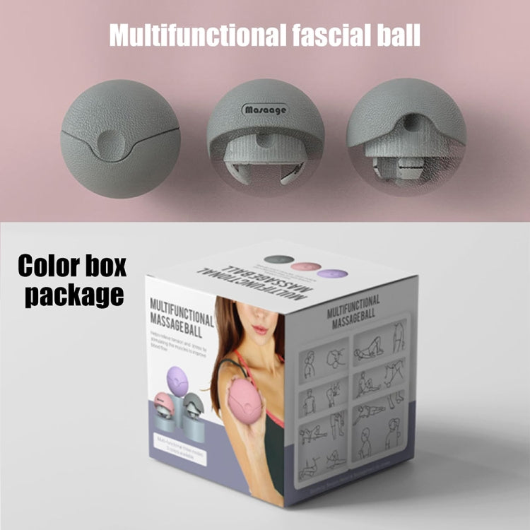 3-in-1 Multifunctional Fitness Yoga Massage Fascia Ball Cervical Meridian Massager(Gray)