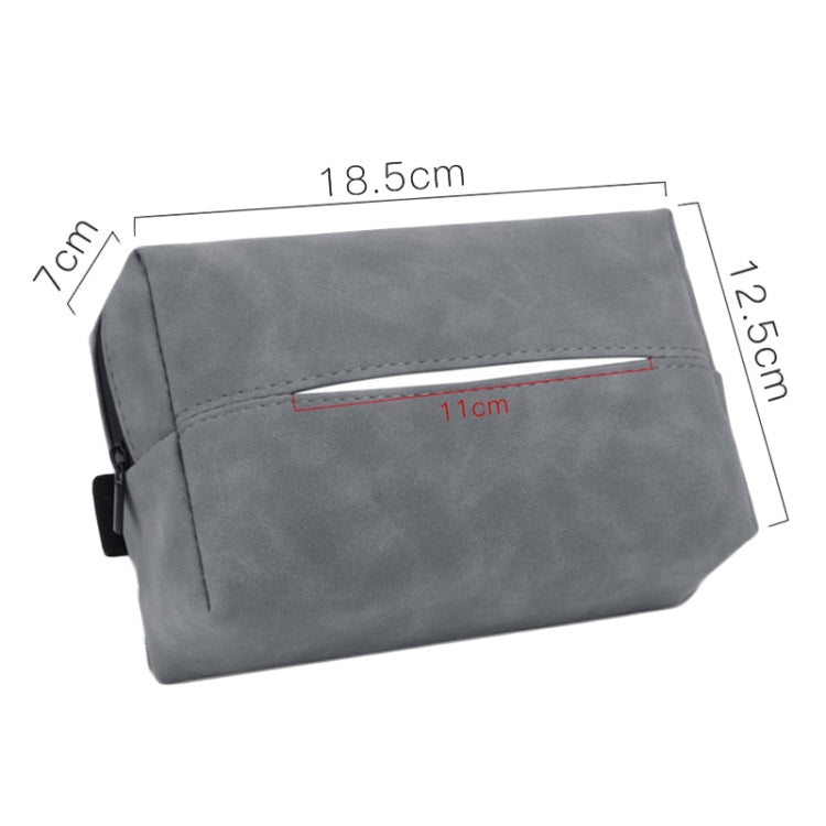 Car Armrest Box Tissue Box Car Sun Visor Seat Back Hanging Tissue Storage Bag(Black)