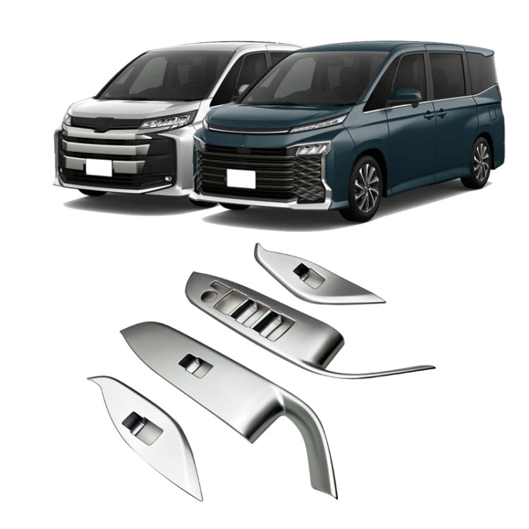 For Toyota 2022 VOXY/Noah 90 Series Right-hand Drive Glass Switch Panel Modification Sticker(Matte Silver)