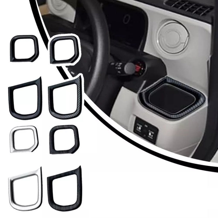 For Honda 2023 N-box JF5/JF6 Right-hand Drive Cup Holder Decorative Frame Patch(Matte Silver)