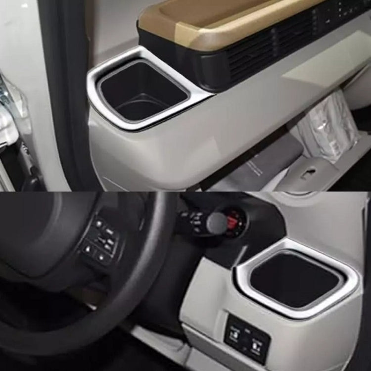 For Honda 2023 N-box JF5/JF6 Right-hand Drive Cup Holder Decorative Frame Patch(Matte Silver) - Car Interior Mouldings by PMC TechLife | Online Shopping South Africa | PMC TechLife | Buy Now Pay Later Mobicred