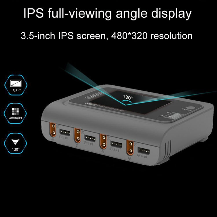 ToolkitRC Q4AC Four-Channel Airplanes And Drones Model Li-Po Battery Balance Charger(EU Plug)