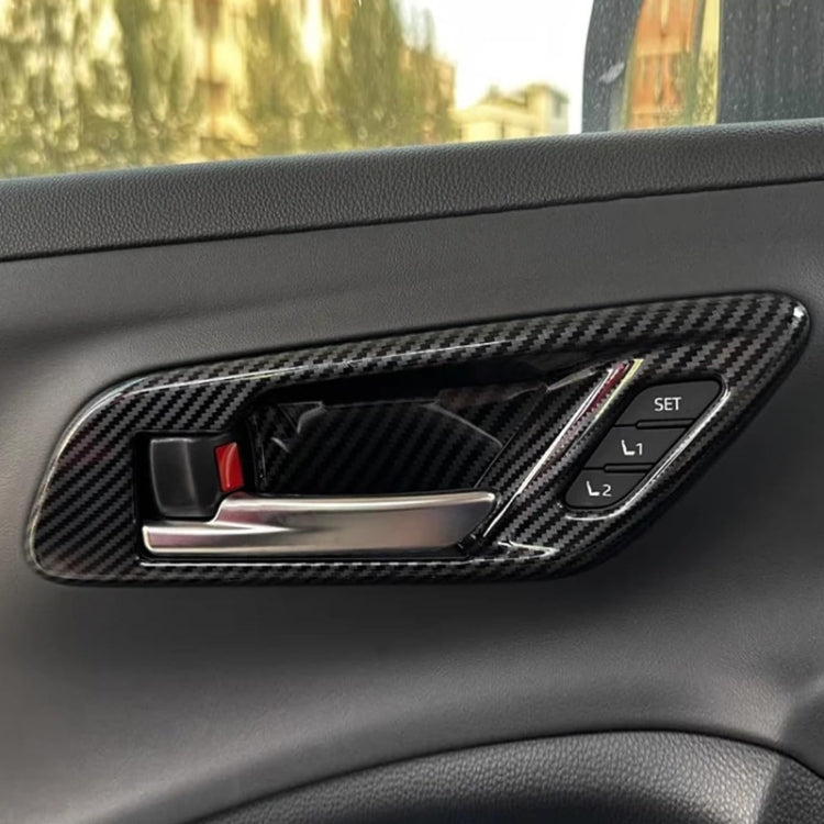 For 2023 Toyota Crown Door Handle Cover Decorative Frame, Style: Left-hand Drive(Carbon Fiber) - Decorative Strip by PMC TechLife | Online Shopping South Africa | PMC TechLife | Buy Now Pay Later Mobicred