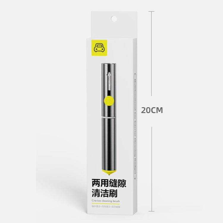 3-In-1 Car Air Outlet Double-Head Cleaning Brush Multi-Functional Detail Brush With Hammer(Grey) - Car washing supplies by PMC TechLife | Online Shopping South Africa | PMC TechLife | Buy Now Pay Later Mobicred