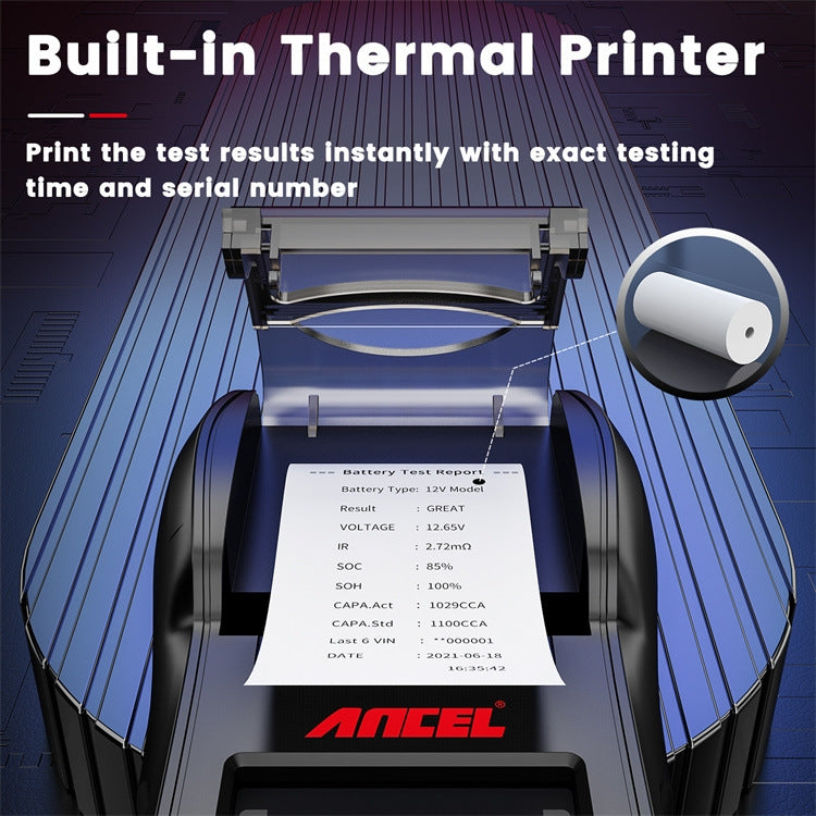 ANCEL 12V/24V Printer-Type Car Battery Tester Battery Power CCA Internal Resistance Life Detector(BST600) - free shipping - PMC Jewellery - Order now!