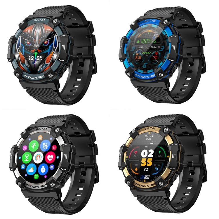 LOKMAT ATTACK 2 PRO 1.39-Inch 5ATM Waterproof Health Monitoring Bluetooth Smart Watch(Gold) - free shipping - PMC Jewellery - Order now!