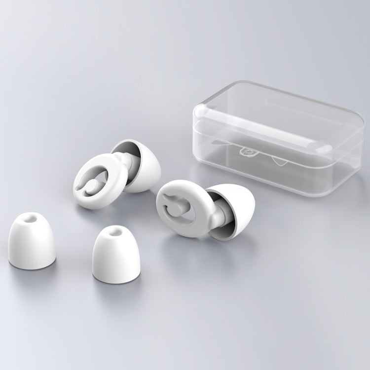 Silicone Sleep Soundproof Noise Reducing Earplugs Swimming Water-resistant Earplugs(White)