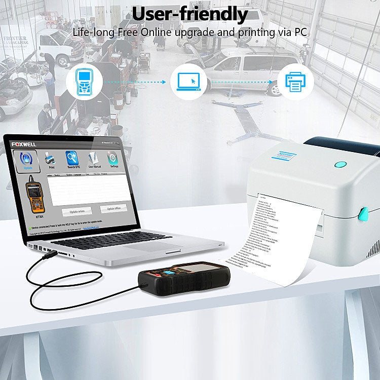 FOXWELL NT301 OBD2 Car Fault Diagnostic Instrument Live Data Code Reader Tool - free shipping - PMC TechLife - Order now!