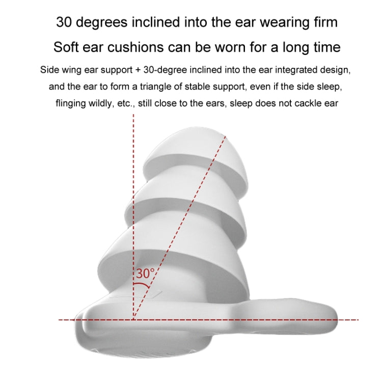 Noise Canceling Sleeping Earplugs Triple Layer Soundproofing Silicone Swimming Earplugs(Black)