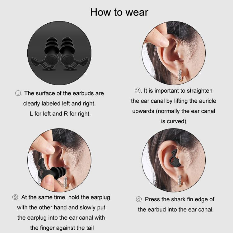 Noise Canceling Sleeping Earplugs Triple Layer Soundproofing Silicone Swimming Earplugs(Blue) - free shipping - PMC TechLife - Order now!