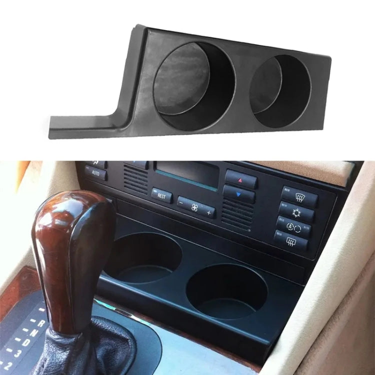 For BMW 5 Series E39/528i/530i/M5 Left-hand Drive Car Central Control Cup Holder, Color: Black With groove - Car Drink Holders by PMC TechLife | Online Shopping South Africa | PMC TechLife | Buy Now Pay Later Mobicred