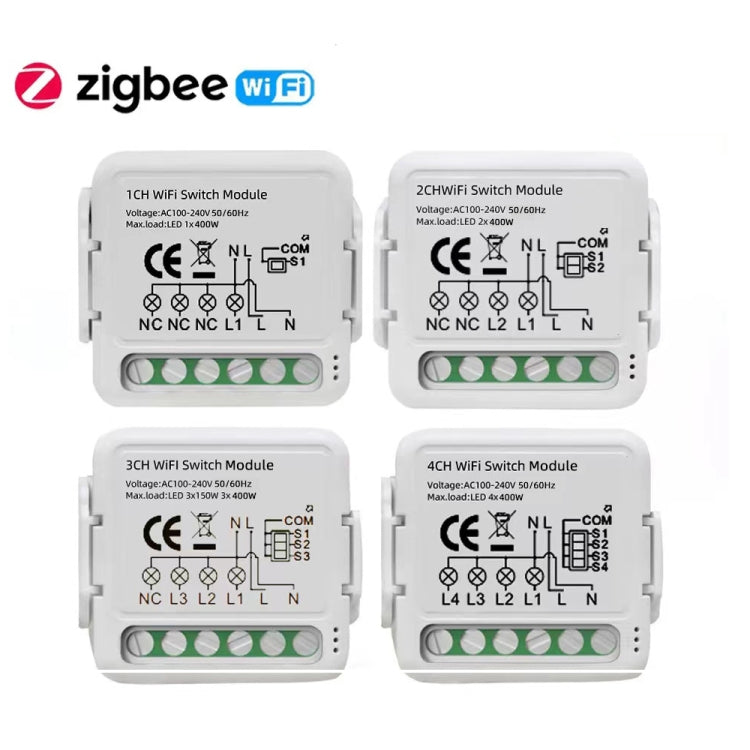 2CH WiFi Smart Switch Module For Alexa / Google Home / Tuya Smart Life APP