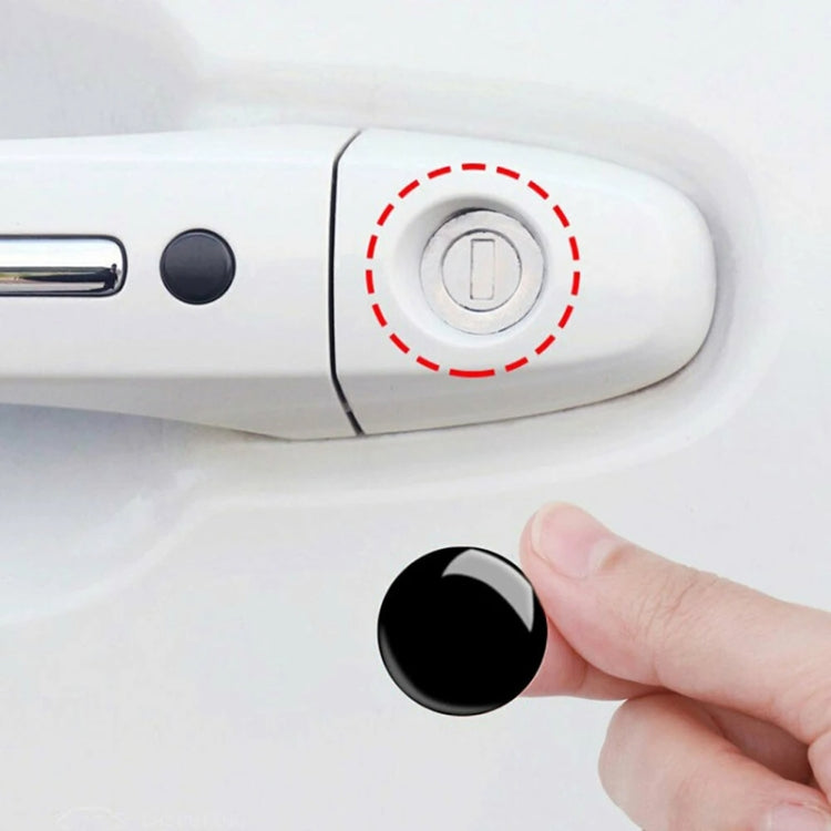 10pcs Car Modification Protection Keyhole Anti-Blocking Sticker(Carbon Fiber Black)