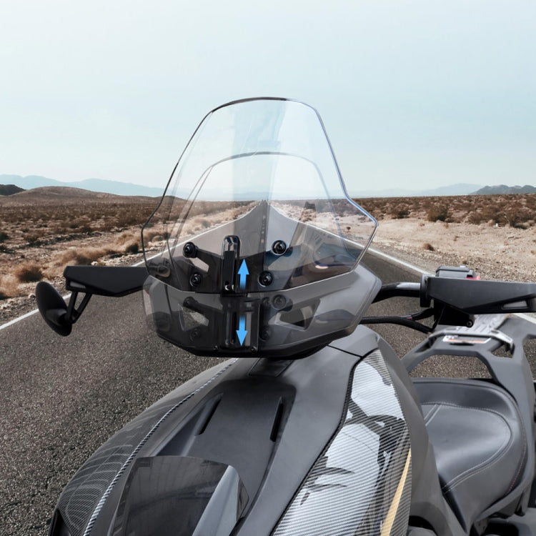 For Can-Am Ryker 600/Ryker 900 Adjustable Front Windshield(Transparent) - Replacement Parts by PMC TechLife | Online Shopping South Africa | PMC TechLife | Buy Now Pay Later Mobicred