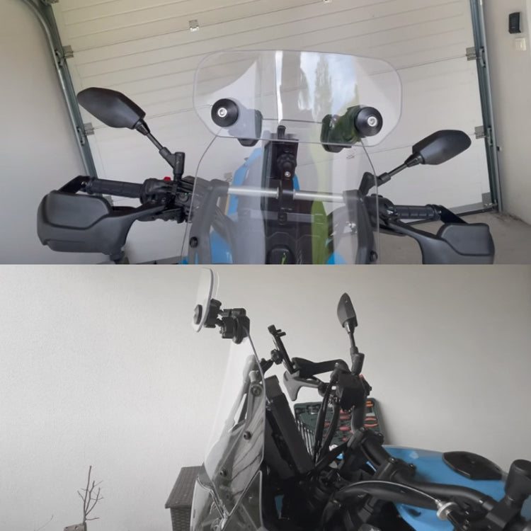 Motorcycle Modification Heightened Adjustable Windshield(Transparent)