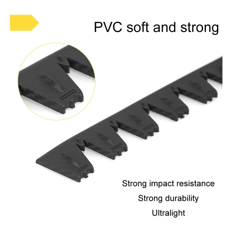 8pcs /Set Car Bumper Serrated Anti-collision Plate Decoration(Black)