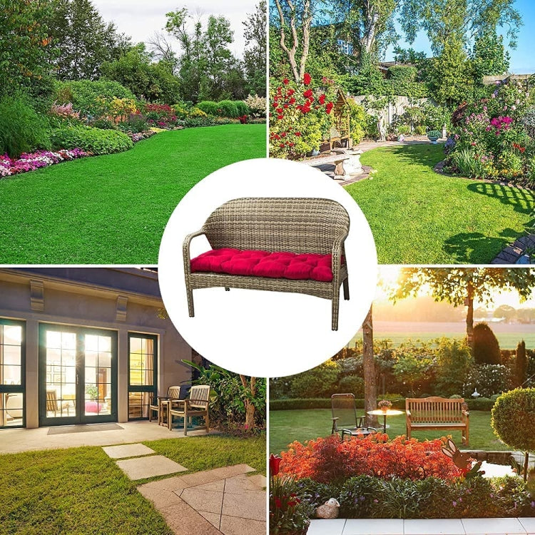 120x50x8cm Outdoor Bench Waterproof Sunscreen Thickened Soft Cushion(Deep Coffee) - free shipping - PMC Jewellery - Order now!