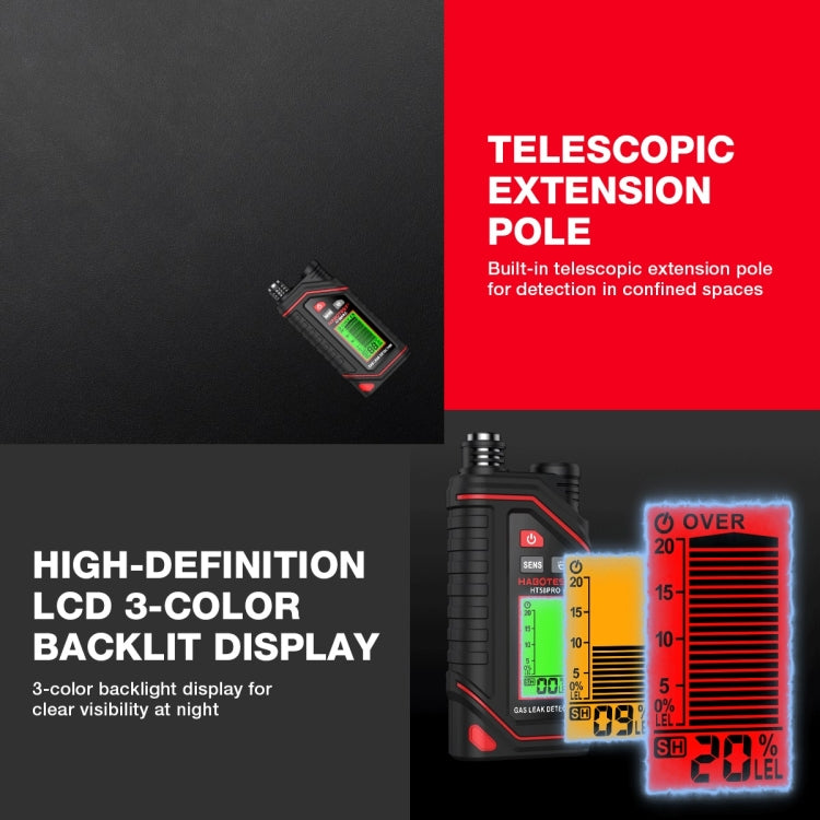 HABOTEST Portable Rechargeable Gas Detector
