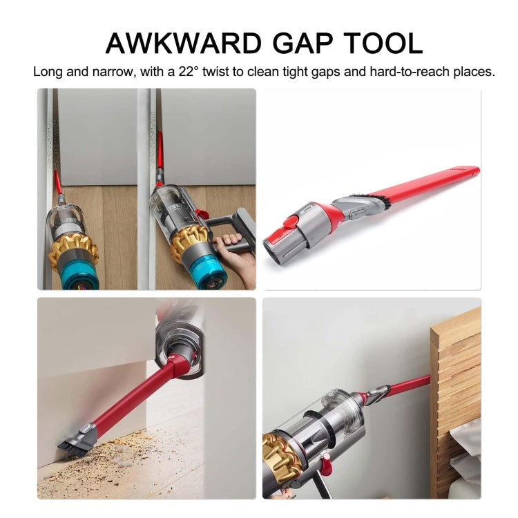 For Dyson V7 V8 V10 V11 V12 V15 Vacuum Cleaner Ultra-narrow Crevice Brush Tool - For Dyson Accessories by PMC TechLife | Online Shopping South Africa | PMC TechLife | Buy Now Pay Later Mobicred