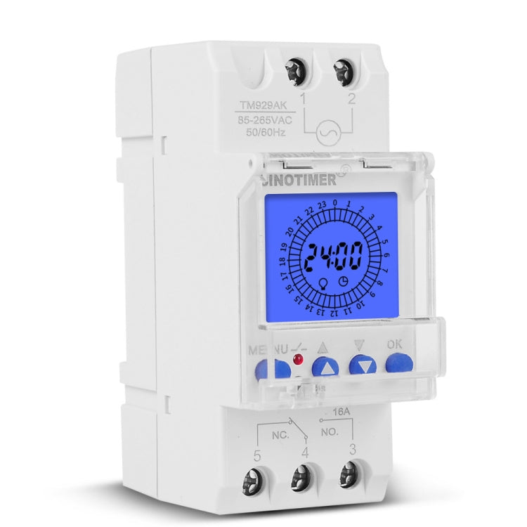 SINOTIMER TM929AKL 85-265V 16A 24hrs Digital Analogue Din Module Time Switch With Backlight
