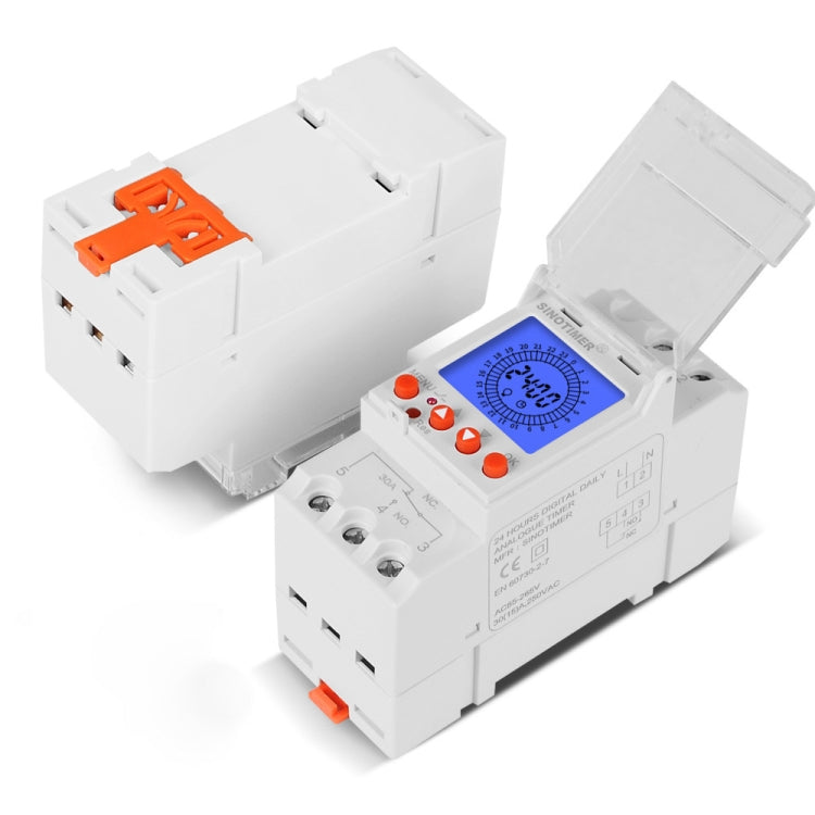SINOTIMER TM929BKL 85-265V 30A 24hrs Digital Analogue Din Module Time Switch With Backlight