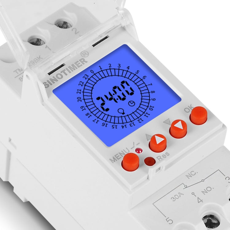 SINOTIMER TM929BKL 85-265V 30A 24hrs Digital Analogue Din Module Time Switch With Backlight