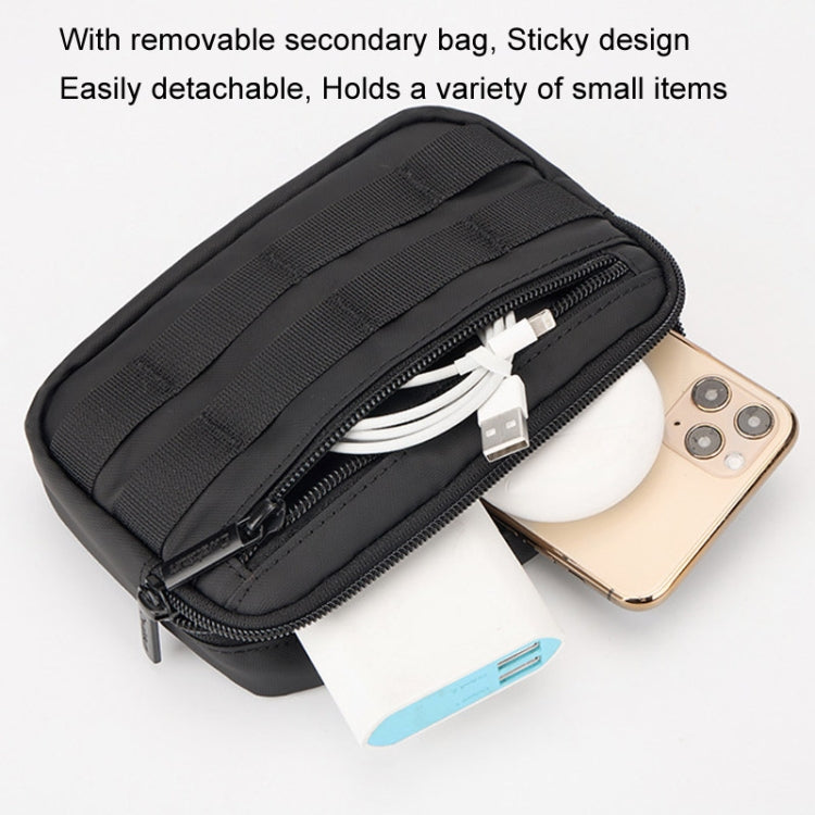 Cwatcun D115 Shoulder Crossbody Water-resistant Leather Film DSLR Camera Bag, Color: Black Medium