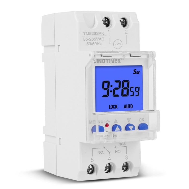 SINOTIMER TM928SAKL 85-265V 16A 1 Second to 168 Hours Programmable Electronic Time Switch