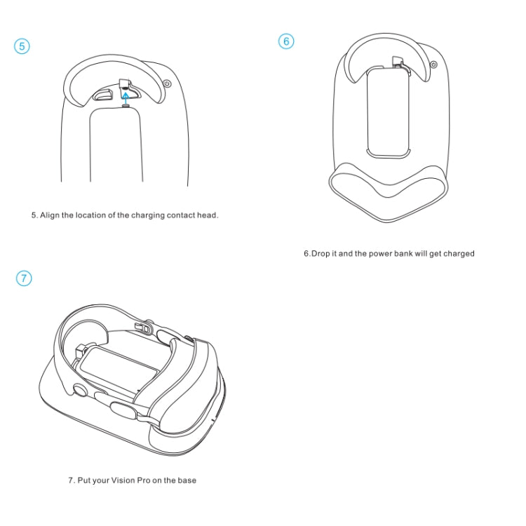 For Apple Vision Pro VR Helmet Wireless Charging Dock 30W Fast Charging Base US Plug - VR Accessories by PMC TechLife | Online Shopping South Africa | PMC TechLife | Buy Now Pay Later Mobicred