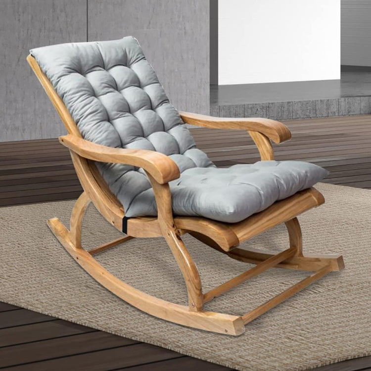 120x50x8cm Home Soft Lounger Cushion Garden Fabric Backrest Rattan Chair Cushion(Grey)