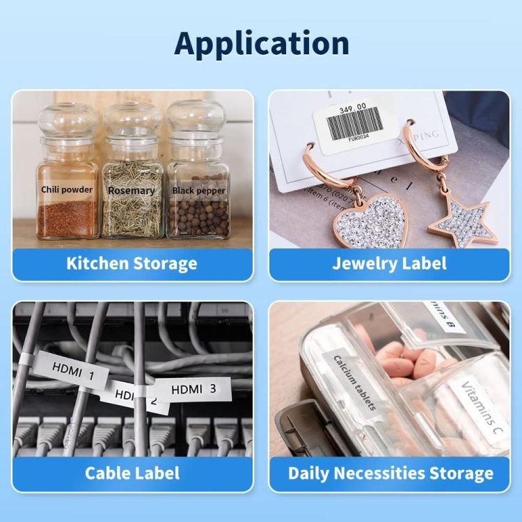 Phomemo D30 Thermal Label Printer Portable Bluetooth Mini Label Maker Machine With 1 Roll Paper White - free shipping - PMC TechLife - Order now!