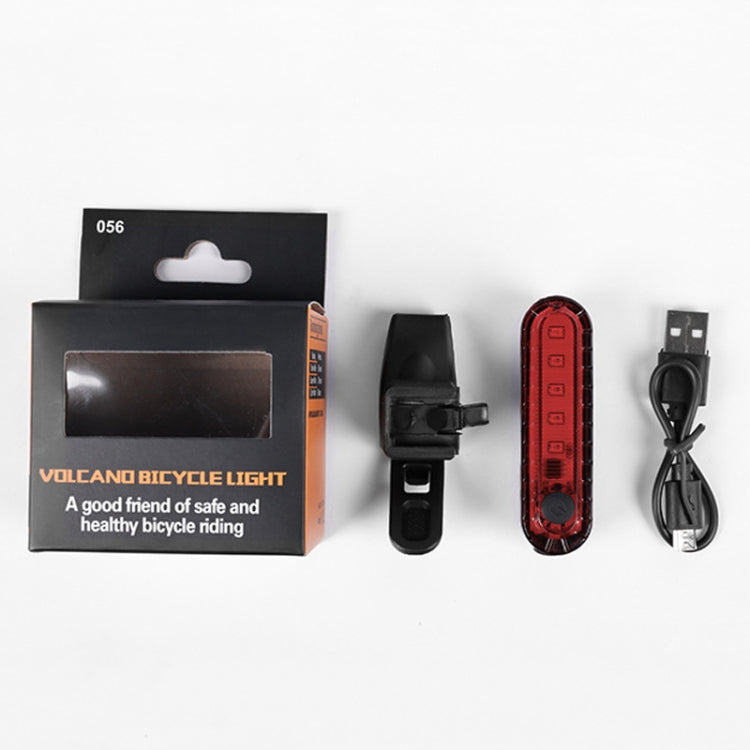 Mountain Bike Night Riding Warning Lamp Bicycle USB Charging Tail Light(Red)
