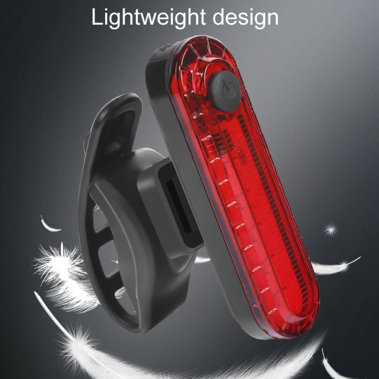 Mountain Bike Night Riding Warning Lamp Bicycle USB Charging Tail Light(Red)