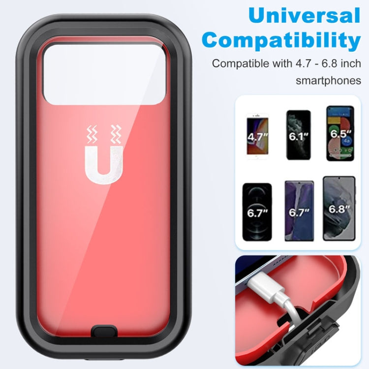 Water-resistant Motorcycle Bicycle Cell Phone Holder 360 Rotating Riding Navigation Holder, Model: Handlebar