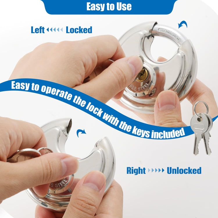 70mm Household Anti-Theft Rust-Proof And Waterproof Pure Copper Core Round Padlock - Padlocks by PMC Jewellery | Online Shopping South Africa | PMC Jewellery | Buy Now Pay Later Mobicred